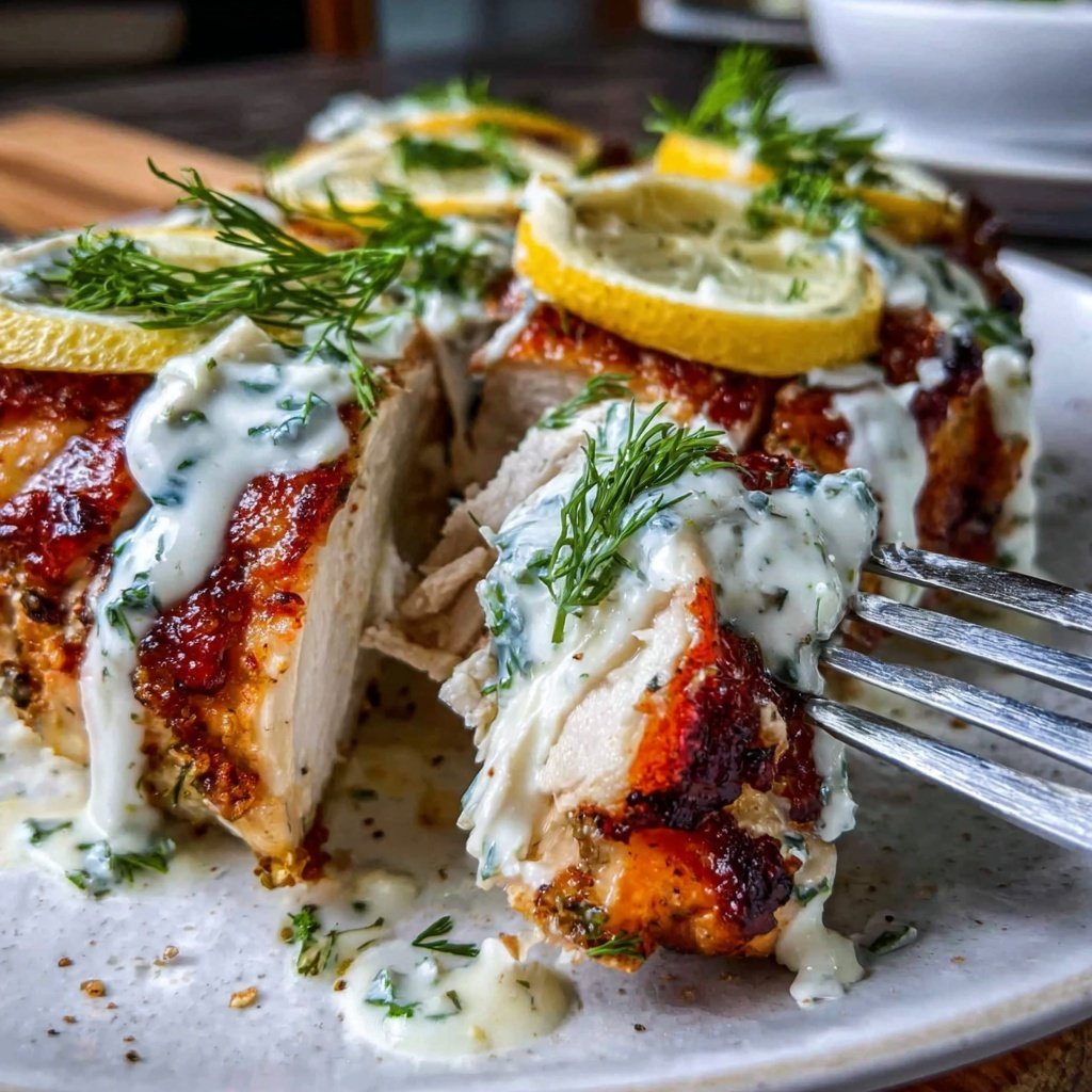 Healthy Chicken With Lemon Dill Sauce