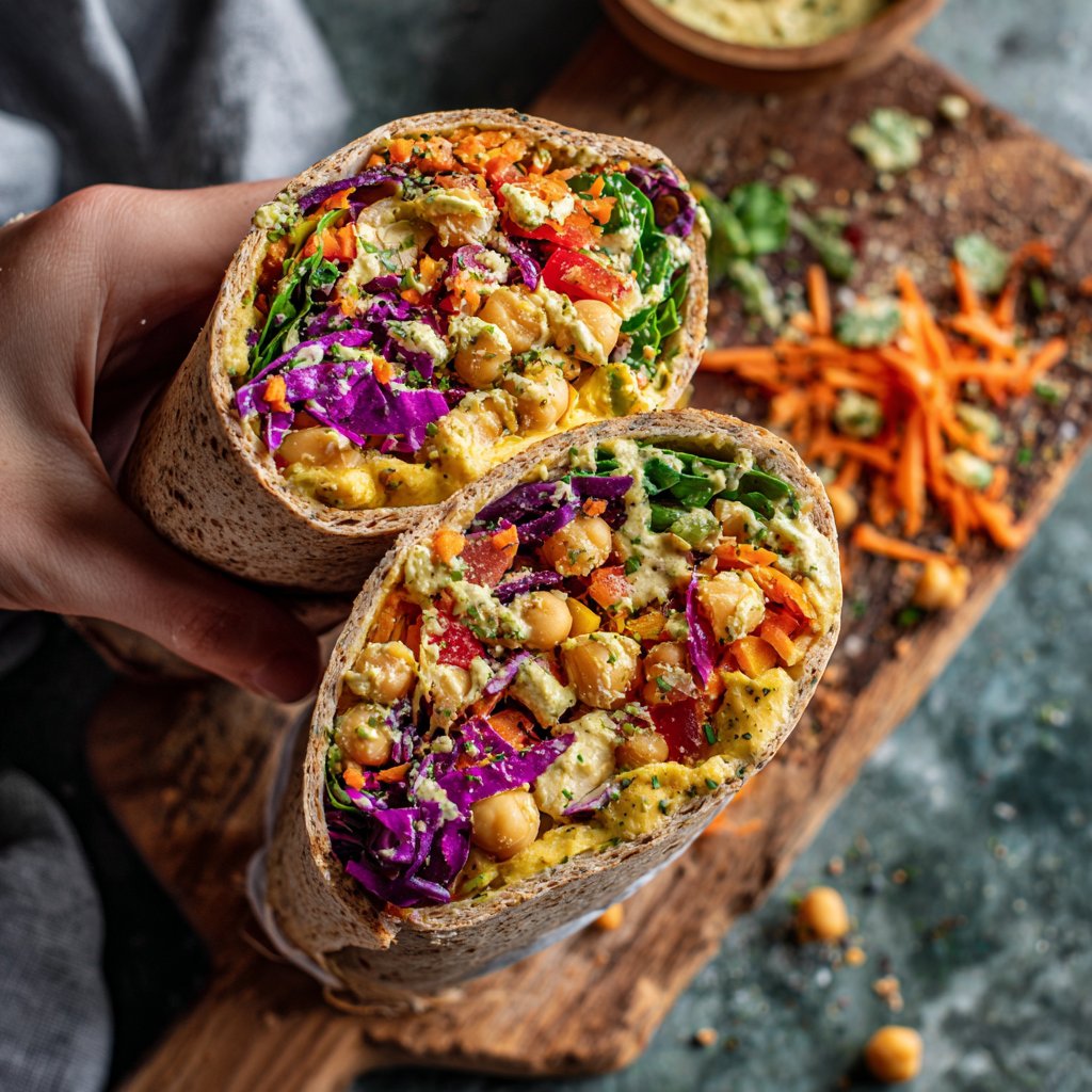 Healthy Lunch Chickpea Wraps