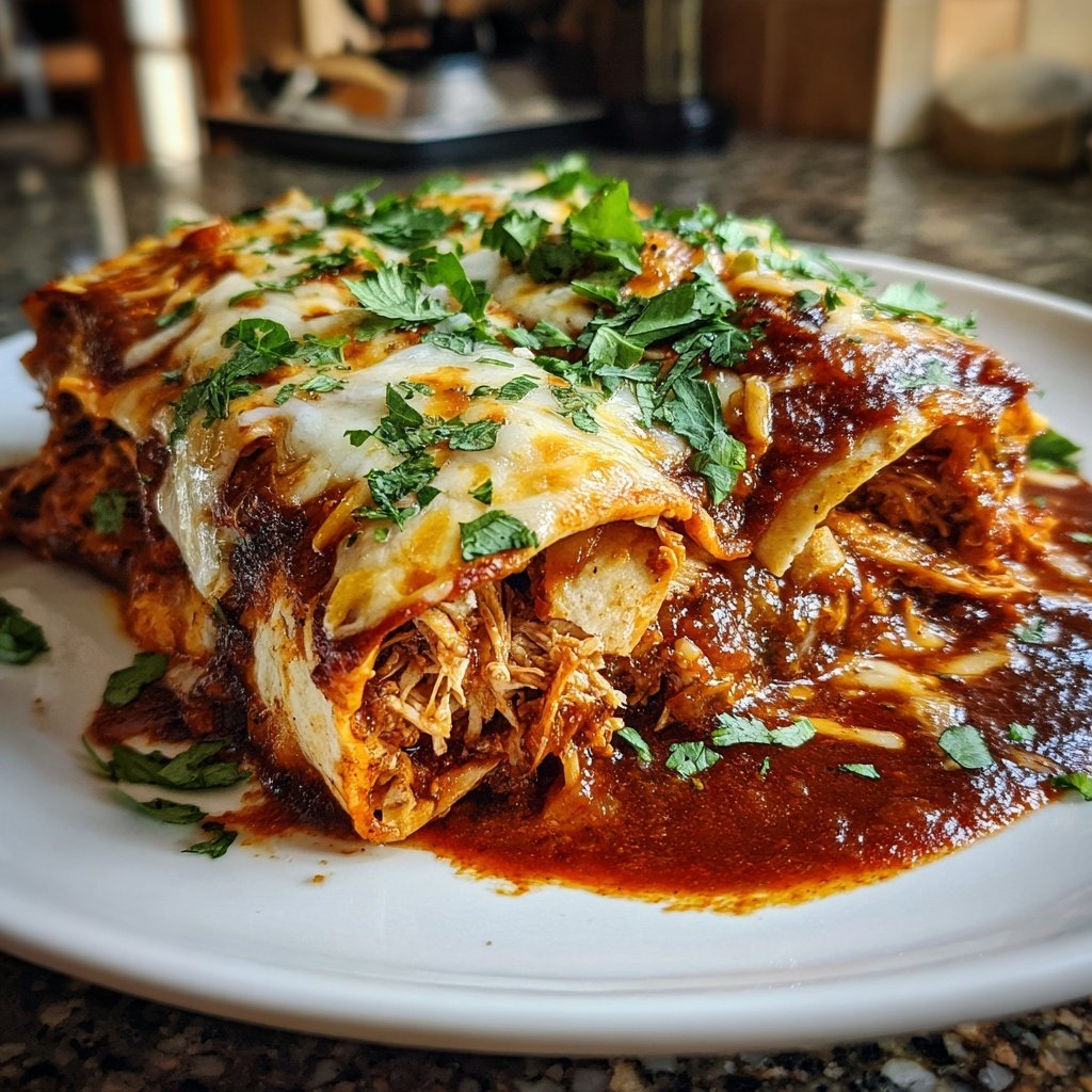 Shredded Chicken Burrito Bake