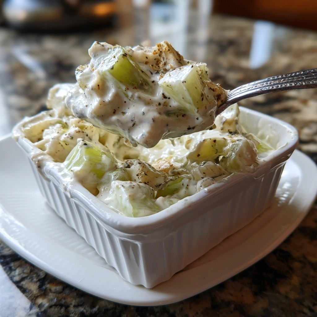Creamy Celery Salad With Mayo