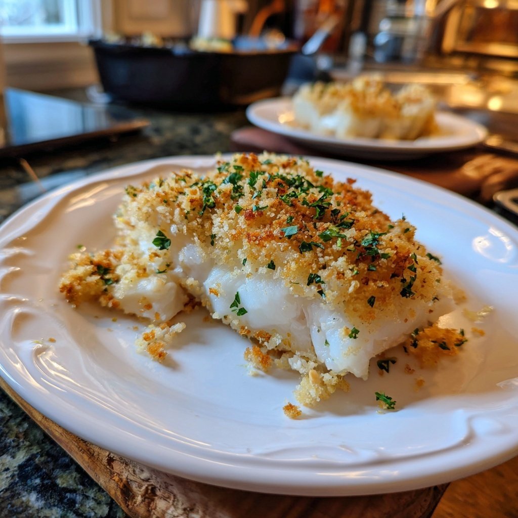 Baked Cod With Lemon Crumbs