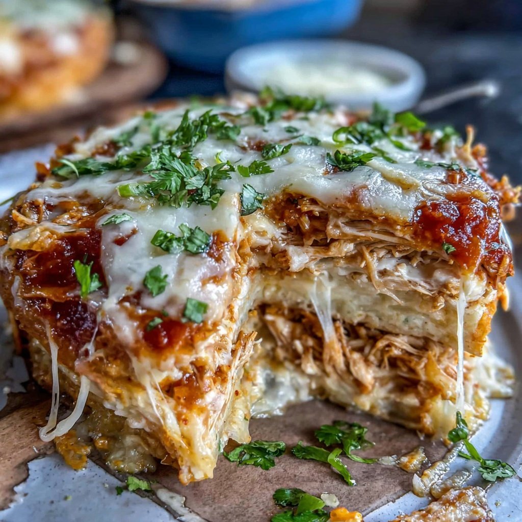 Shredded Chicken Enchilada Casserole