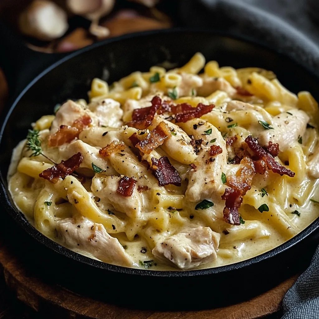 Creamy Chicken Bacon Ranch Pasta