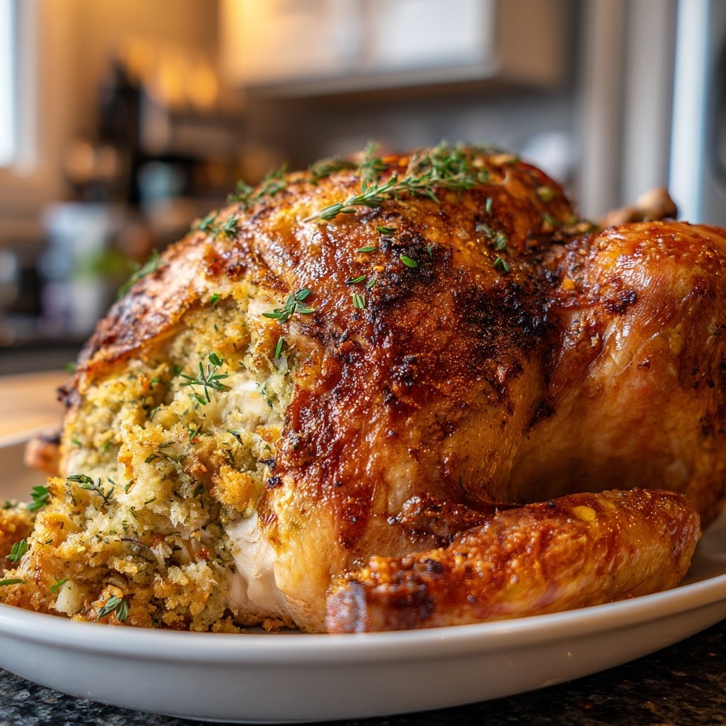 Seasonal & Festive Thanksgiving Herb Stuffed Turkey