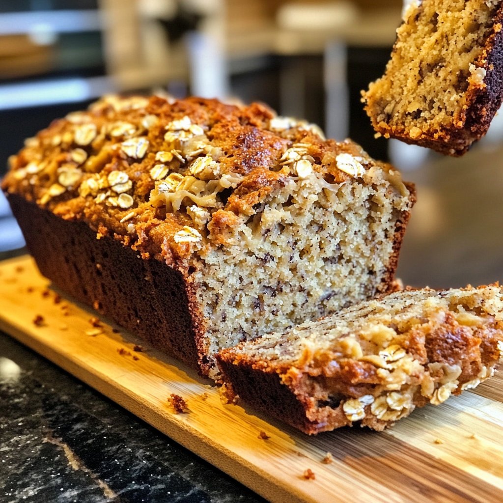 Healthy Banana Bread with Oats Recipe
